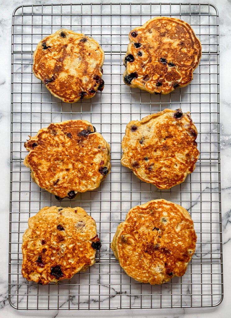 Panqueques de arándanos y limón para preparar comidas