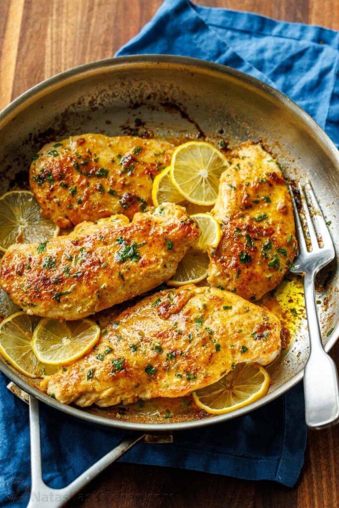 Pollo al limón y pimienta