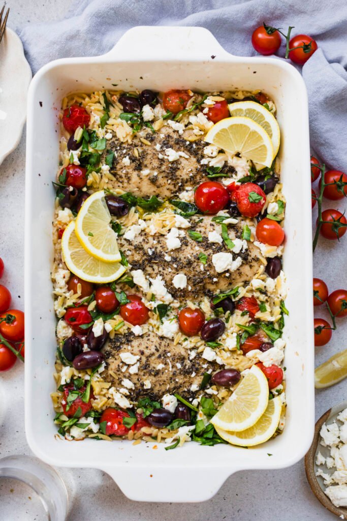 Orzo De Pollo Al Horno Mediterráneo - rachLmansfield