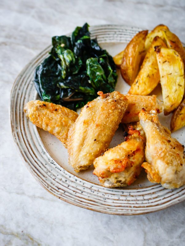 Alitas de pollo con ajo y parmesano Air Fryer