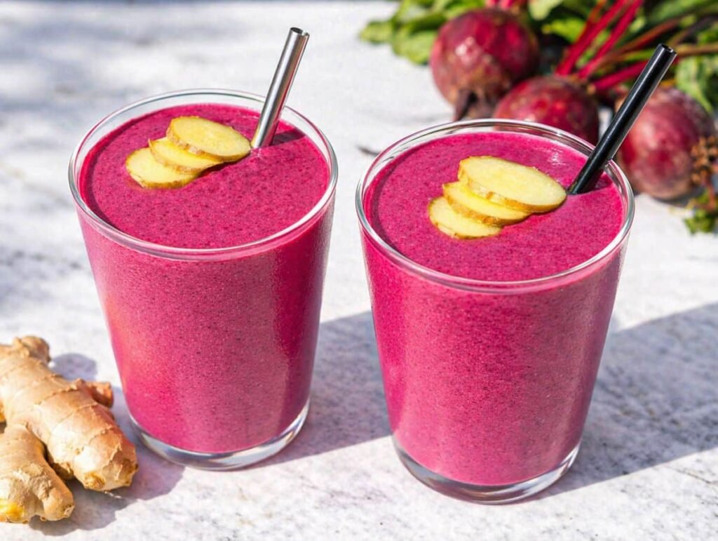 Batido fácil de remolacha con yogur griego