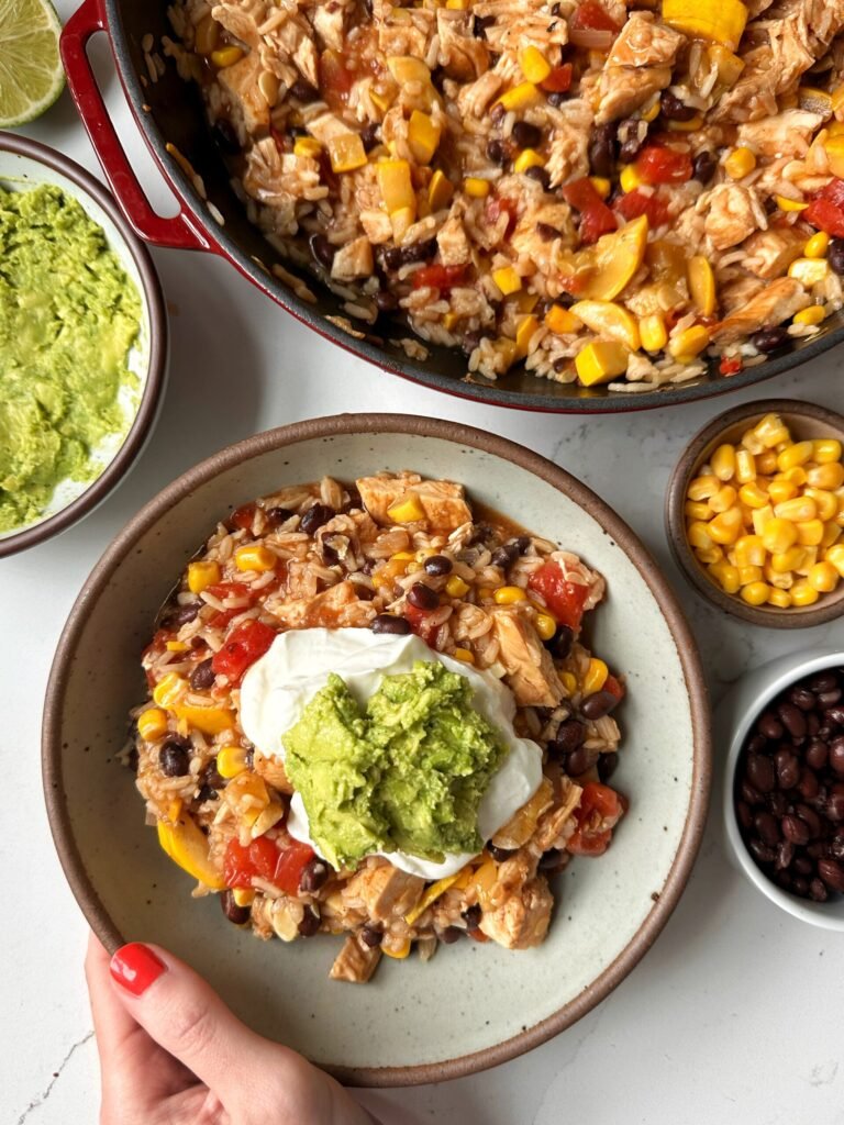 Tazones de burrito de pollo deconstruidos - rachLmansfield