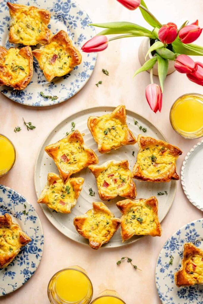 Mini quiches de jamón y gruyere