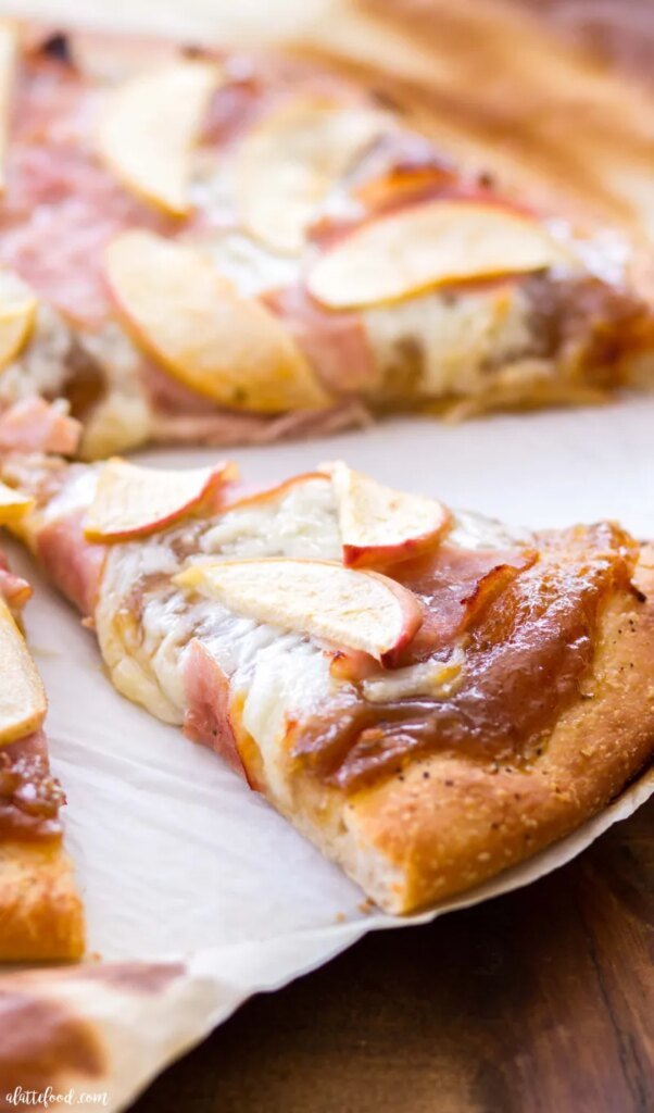 Pizza de mantequilla de manzana: una comida con leche