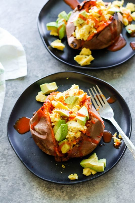 Preparación de harina de huevo y boniato