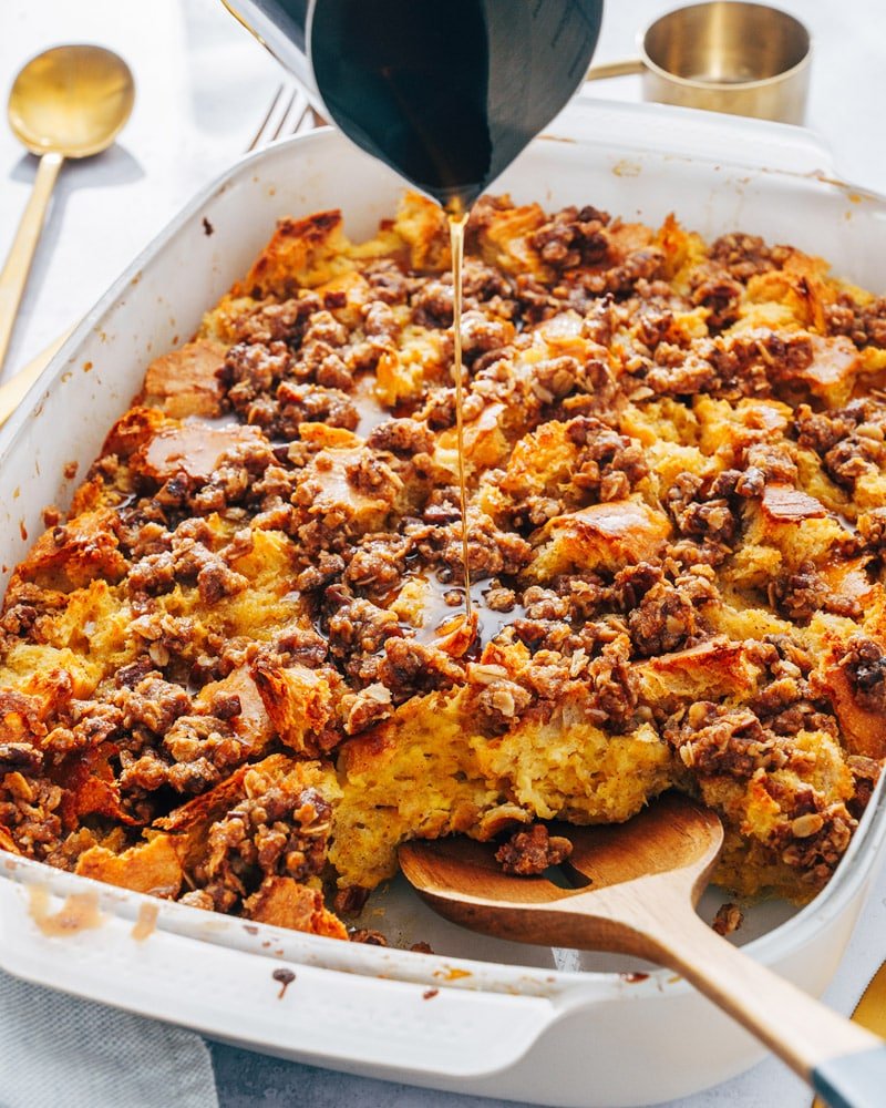 Cazuela de tostadas francesas: algunos chefs