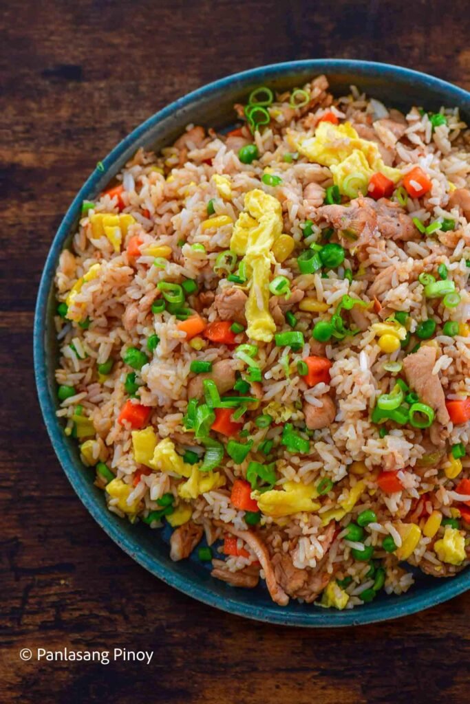 Receta de arroz frito con pollo