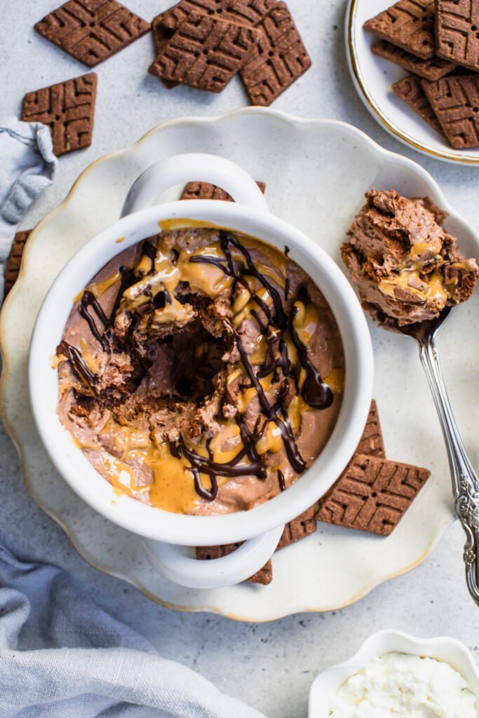 The Viral Japanese Cheesecake (versión de chocolate y mantequilla de maní)