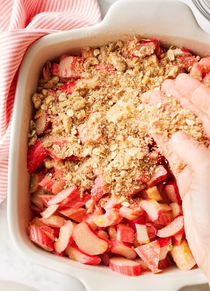 Receta crujiente de ruibarbo: amor y limones