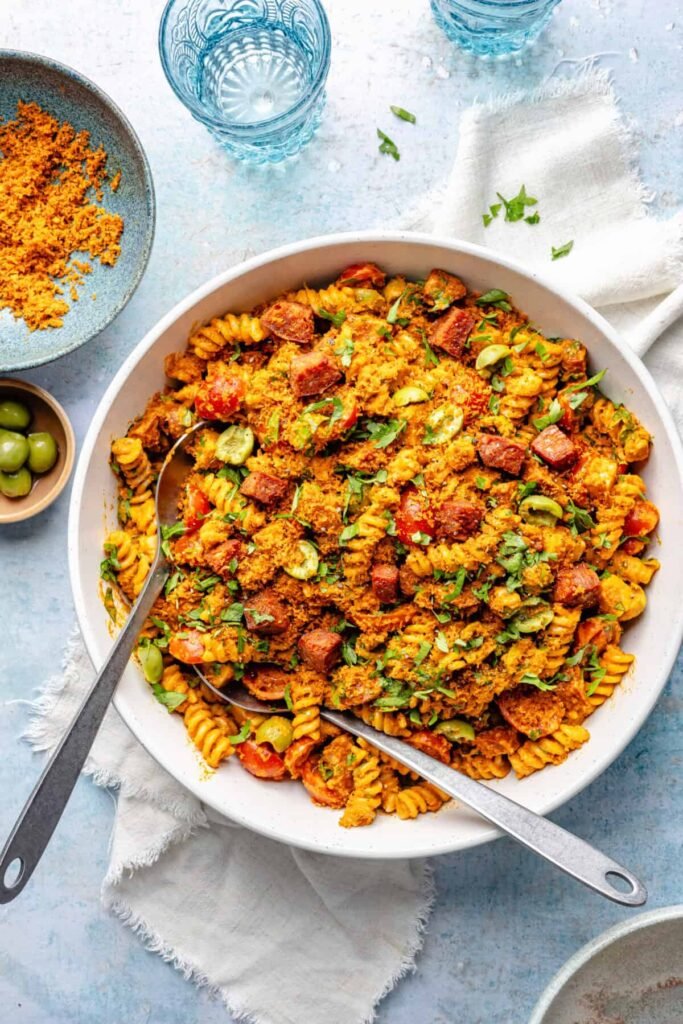 Ensalada de pasta romesco ahumada: el plato definido