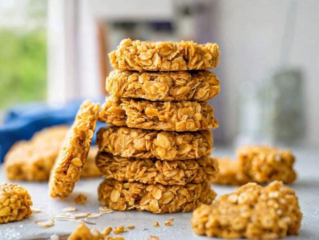 Galletas de mantequilla de maní sin hornear (receta con 4 ingredientes)