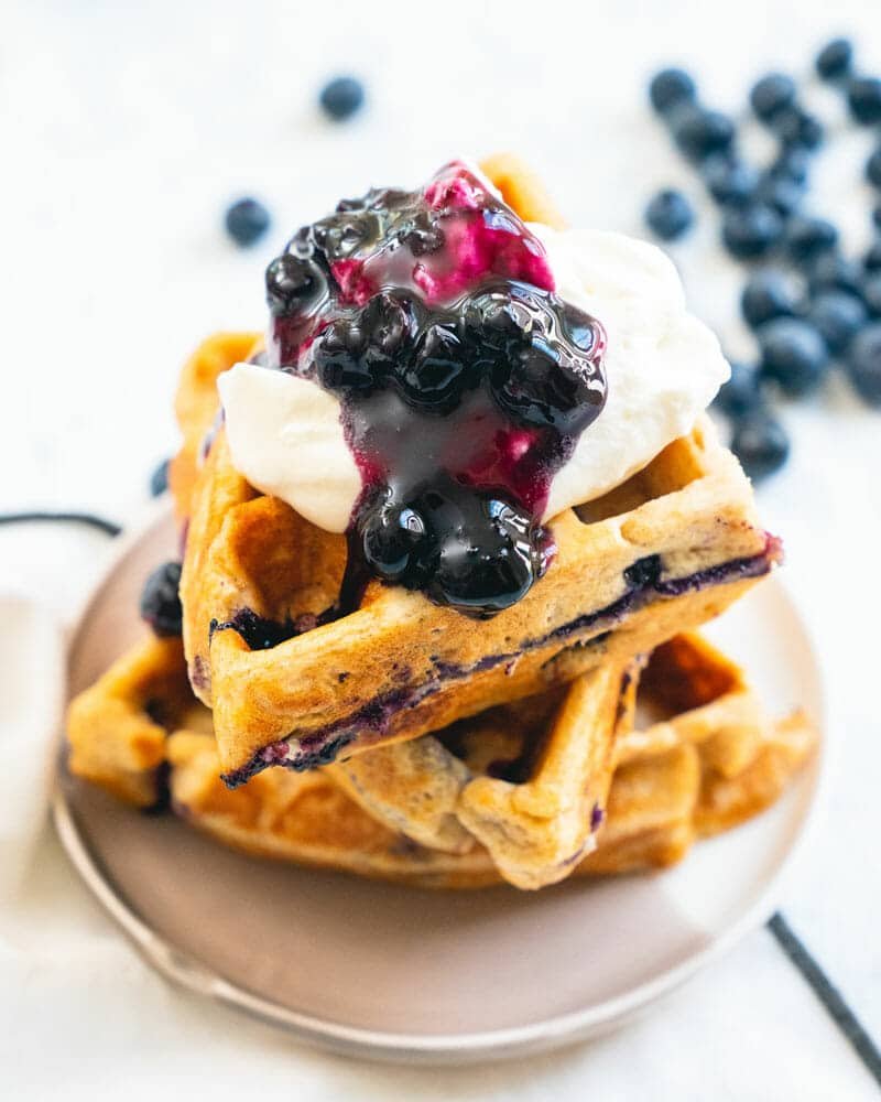 Los mejores gofres de arándanos: algunos chefs